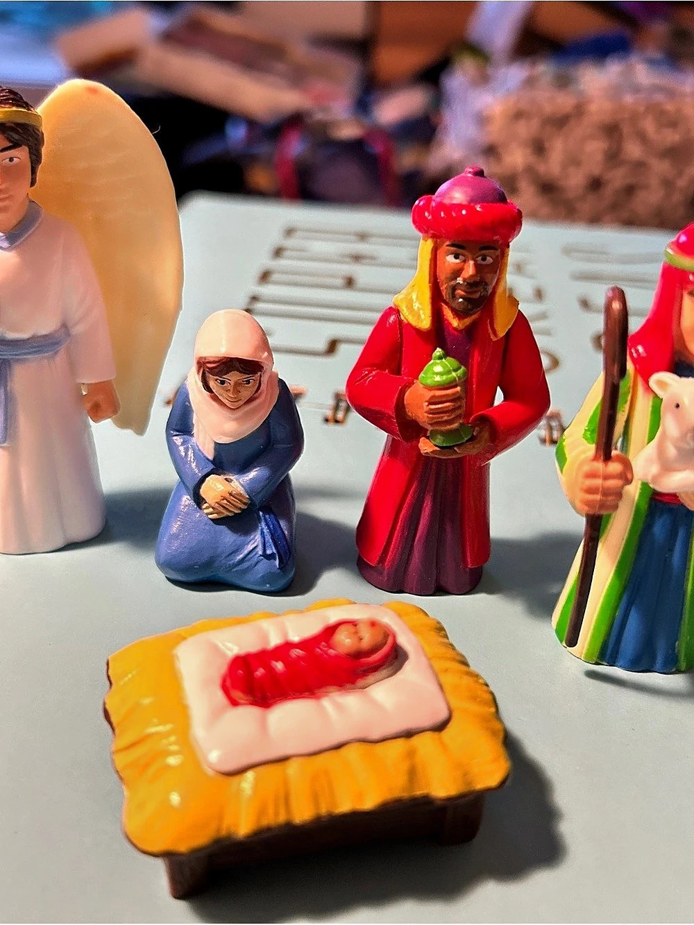 Christmas Nativity Set Figures Multicolor